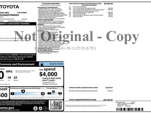 Used 2026 Toyota Sequoia 1794 Edition w/ Tow Technology Package AWD/4WD image 4