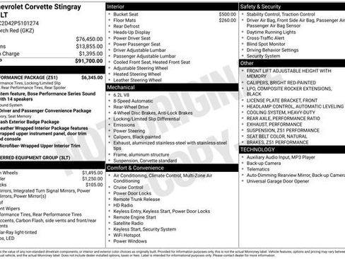 Used 2023 Chevrolet Corvette Stingray Premium Cpe w/ Z51 Performance Package image 10