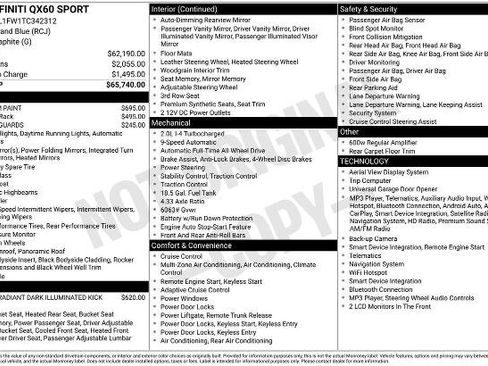 Certified 2026 INFINITI QX60 Sport AWD/4WD image 29