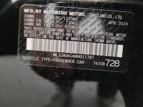 Used 2024 Mitsubishi Mirage LE FWD image 33