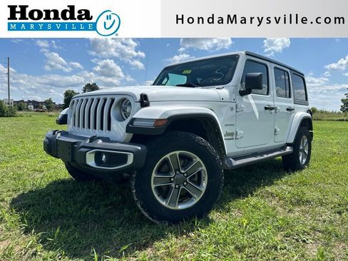 Used 2021 Jeep Wrangler Unlimited Sahara w/ LED Lighting Group AWD/4WD image 1