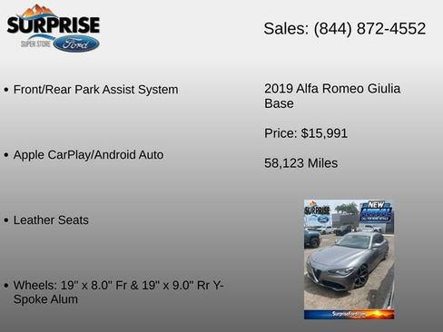 Used 2019 Alfa Romeo Giulia RWD image 15