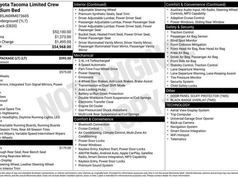 Used 2024 Toyota Tacoma Limited w/ Limited Package (LT) image 26
