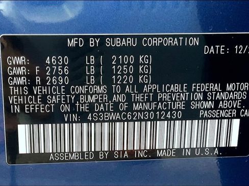 Certified 2022 Subaru Legacy Premium w/ Popular Package #1 image 36
