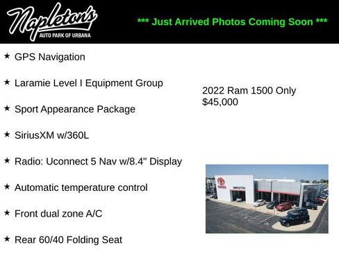 Used 2022 RAM 1500 Laramie w/ Sport Appearance Package image 1