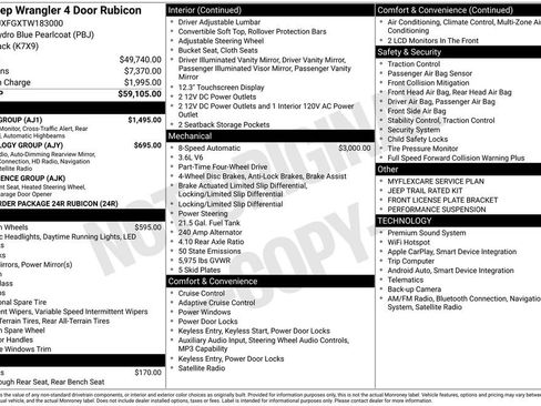 New 2026 Jeep Wrangler Unlimited Rubicon w/ Safety Group AWD/4WD image 46