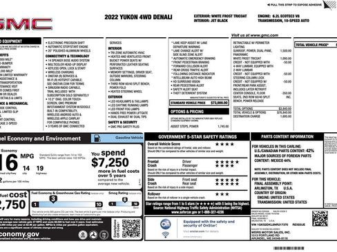 Used 2022 GMC Yukon Denali AWD/4WD image 2