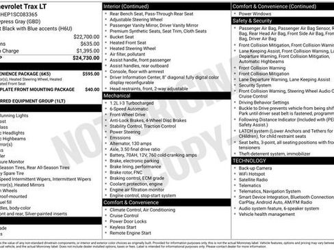 Used 2025 Chevrolet Trax LT w/ LT Convenience Package FWD image 12