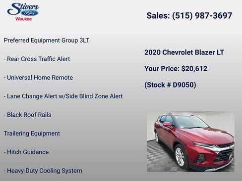 Used 2020 Chevrolet Blazer LT w/ Sound & Technology Package AWD/4WD image 14