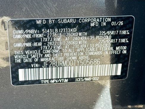 New 2026 Subaru Outback Wilderness AWD/4WD image 42