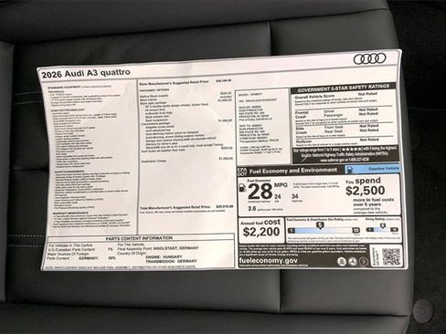 New 2026 Audi A3 2.0T Premium image 15