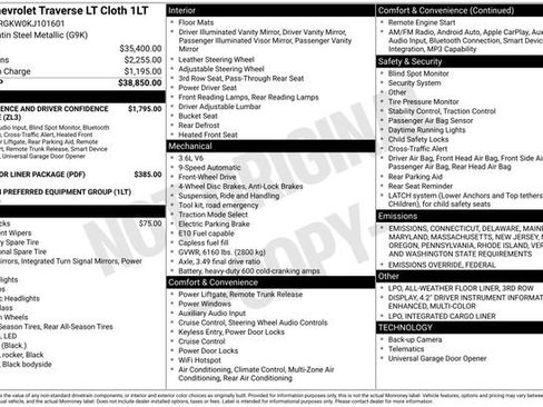 Used 2019 Chevrolet Traverse LT image 6