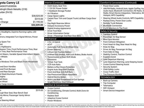 New 2026 Toyota Camry LE image 4
