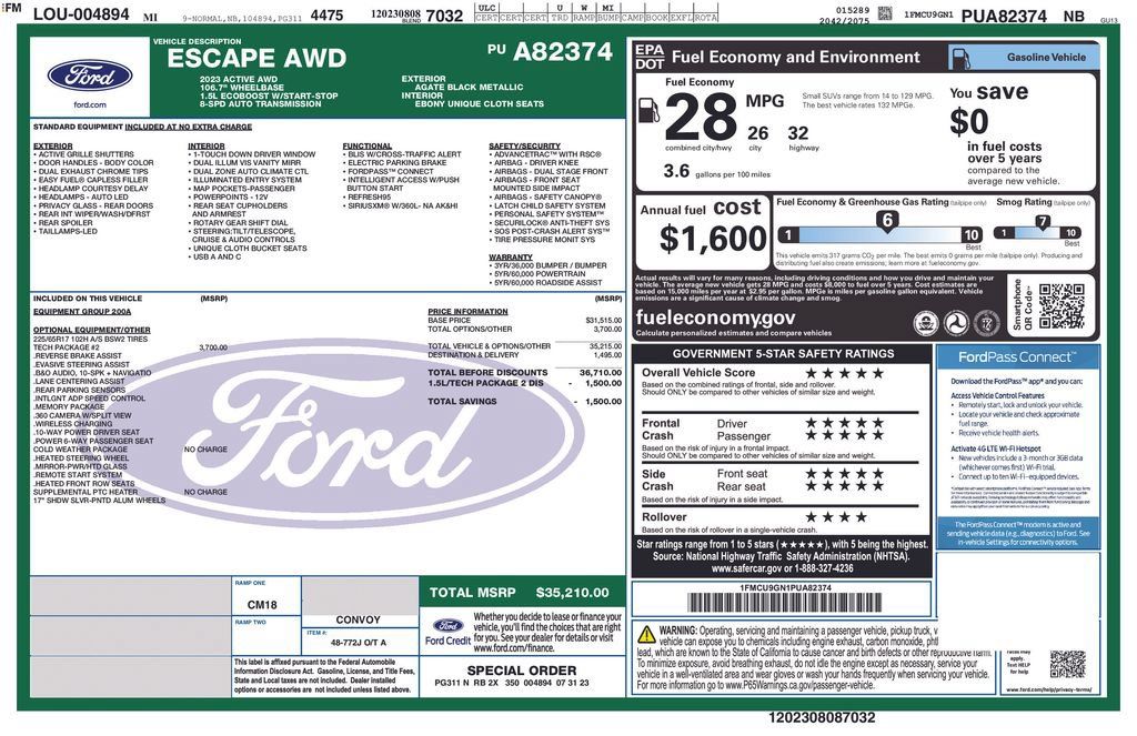Used 2023 Ford Escape Active w/ Tech Pack #2 AWD/4WD image 33