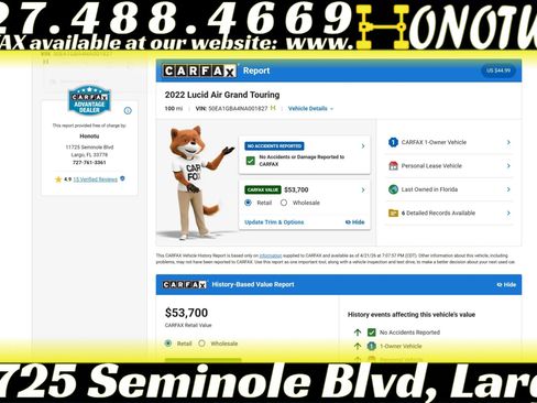 Used 2022 Lucid Air Grand Touring image 2