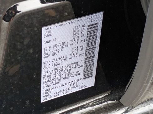 New 2026 Nissan Frontier SV w/ All-Weather Content Package image 30