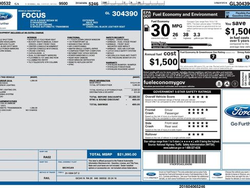 Used 2016 Ford Focus SE w/ Equipment Group 201A FWD image 47