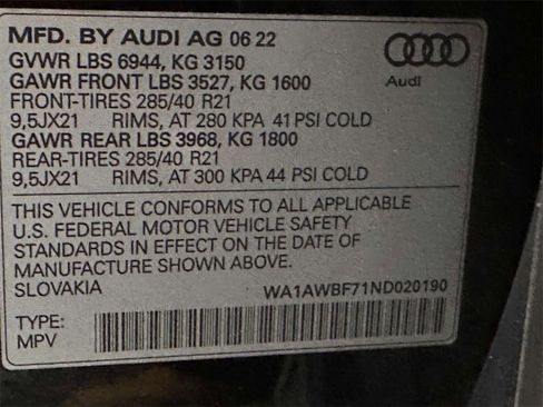 Used 2022 Audi SQ7 Premium Plus w/ SQ7 Black Optic Package image 31