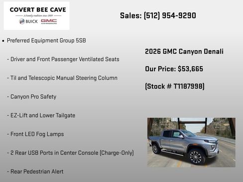 New 2026 GMC Canyon Denali AWD/4WD image 24