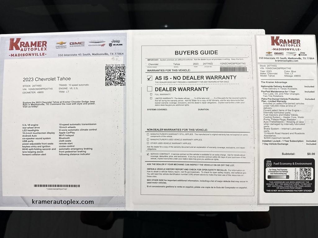 Used 2023 Chevrolet Tahoe LT w/ LT Signature Package RWD image 35
