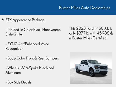 Certified 2023 Ford F150 XL w/ STX Appearance Package AWD/4WD image 6
