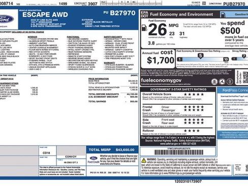 Used 2023 Ford Escape ST-Line Elite w/ Premium Technology Package image 14