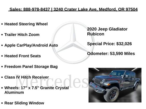 Used 2020 Jeep Gladiator Rubicon w/ LED Lighting Group image 18