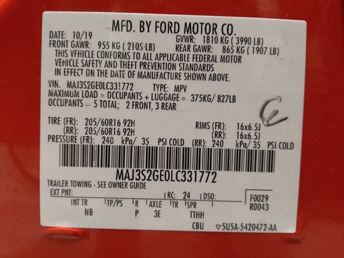 Used 2020 Ford EcoSport SE image 33