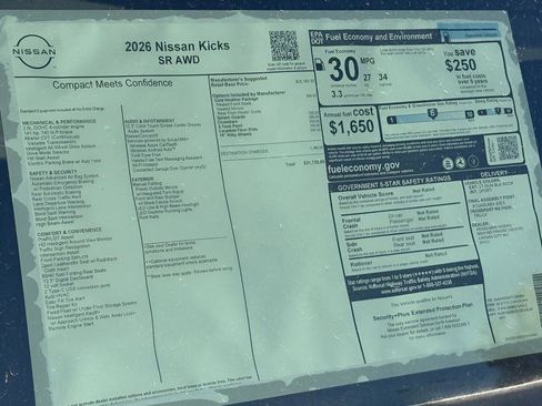 New 2026 Nissan Kicks SR w/ Cold Weather Package AWD/4WD image 9