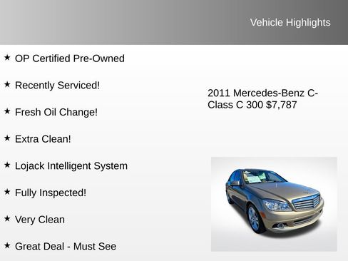 Used 2011 Mercedes-Benz C 300 Sedan image 4