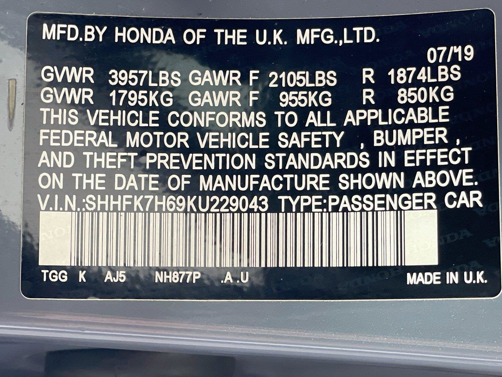 Used 2019 Honda Civic EX image 30