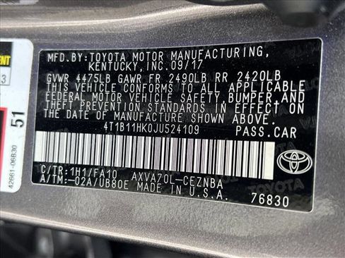 Certified 2018 Toyota Camry LE w/ Convenience Package image 26