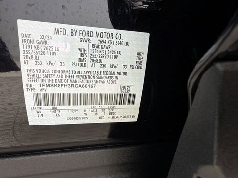 Certified 2024 Ford Explorer Limited AWD/4WD image 26