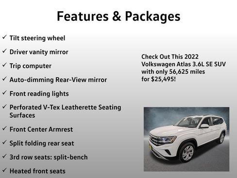 Used 2022 Volkswagen Atlas SE AWD/4WD image 24