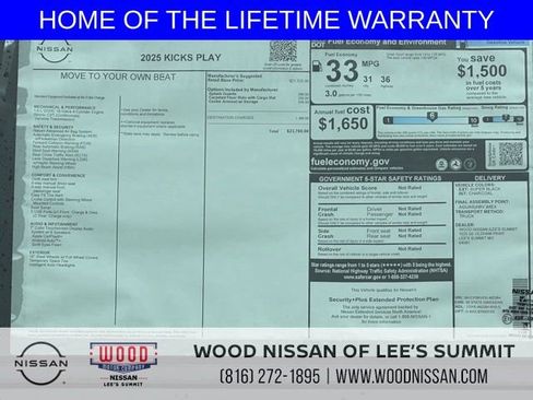 New 2025 Nissan Kicks Play S image 9