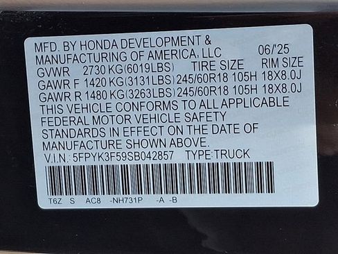 Used 2025 Honda Ridgeline RTL image 30