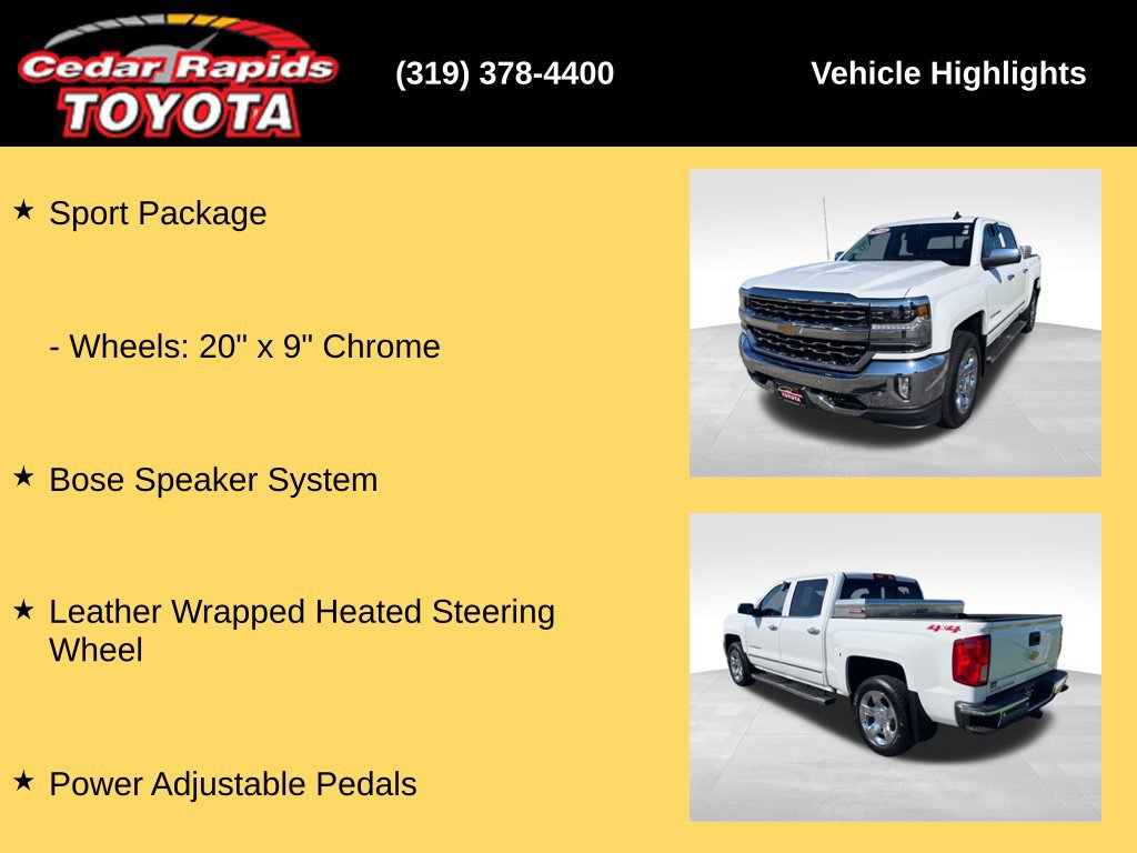 Used 2018 Chevrolet Silverado 1500 LTZ w/ Sport Package AWD/4WD image 26