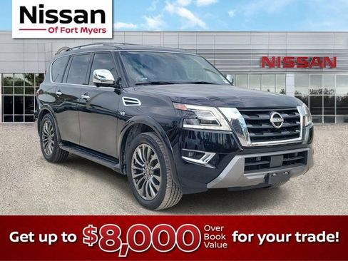 Used 2022 Nissan Armada Platinum w/ Captain's Chairs Package image 1