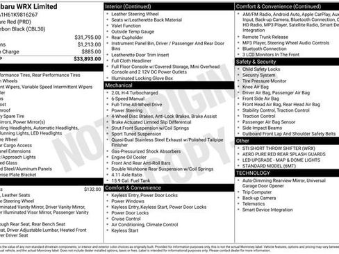 Used 2019 Subaru WRX Limited image 7