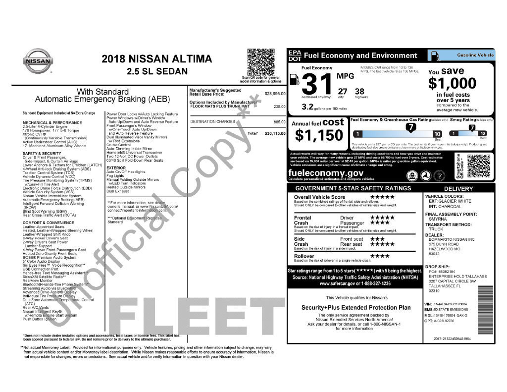 Used 2018 Nissan Altima 2.5 SL FWD image 7