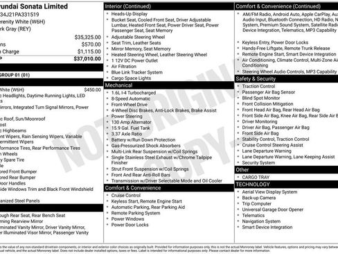 Certified 2023 Hyundai Sonata Limited FWD image 57