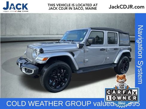 Used 2021 Jeep Wrangler Unlimited Sahara 4xe w/ Cold Weather Group image 1