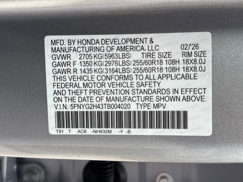 New 2026 Honda Pilot EX-L image 28