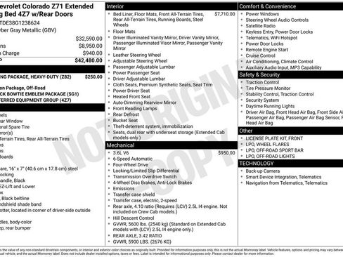 Used 2016 Chevrolet Colorado Z71 AWD/4WD image 31