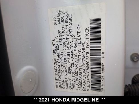 Used 2021 Honda Ridgeline Black Edition image 30