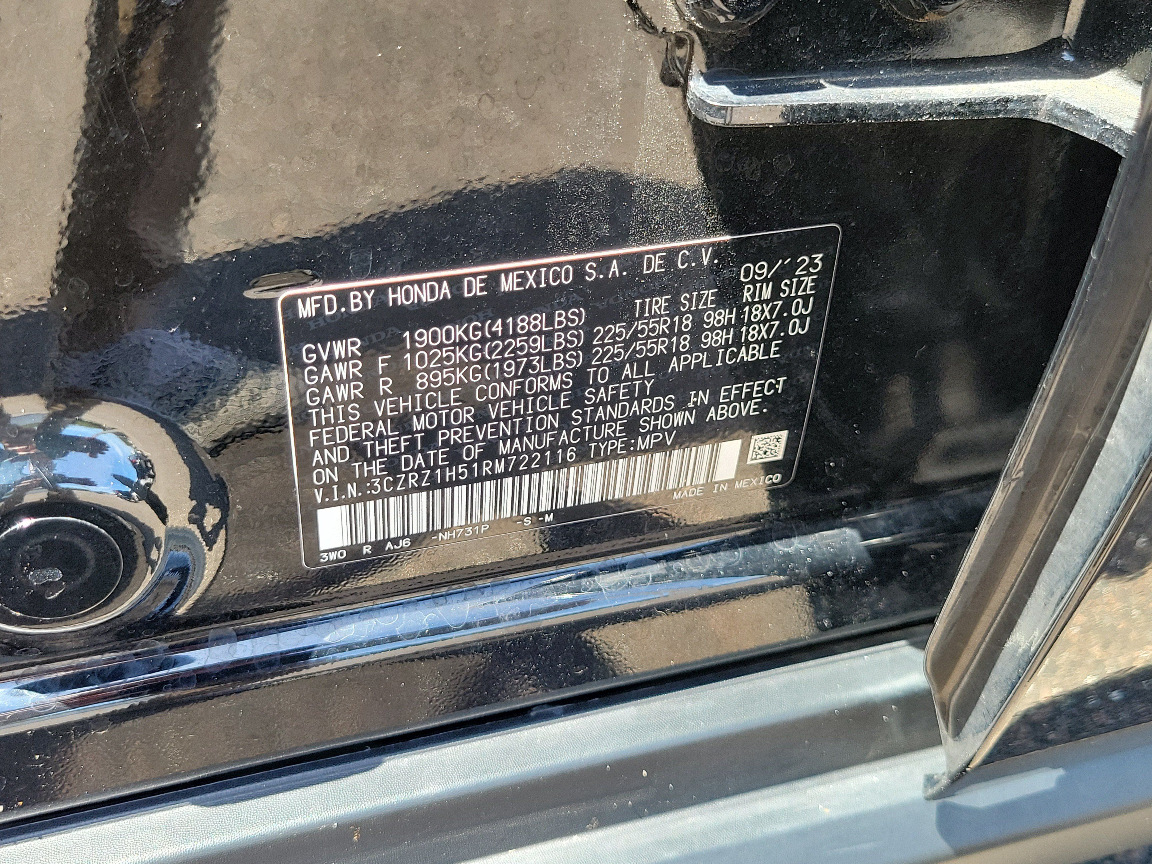 Certified 2024 Honda HR-V Sport image 9