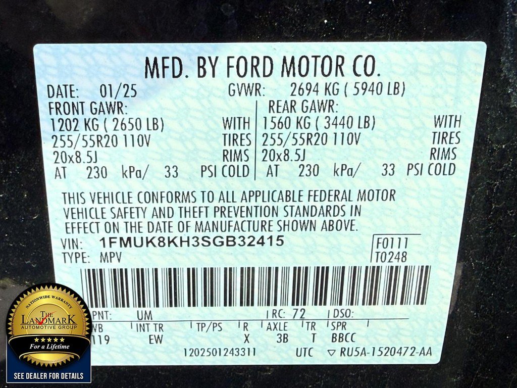 Used 2025 Ford Explorer ST-Line AWD/4WD image 24