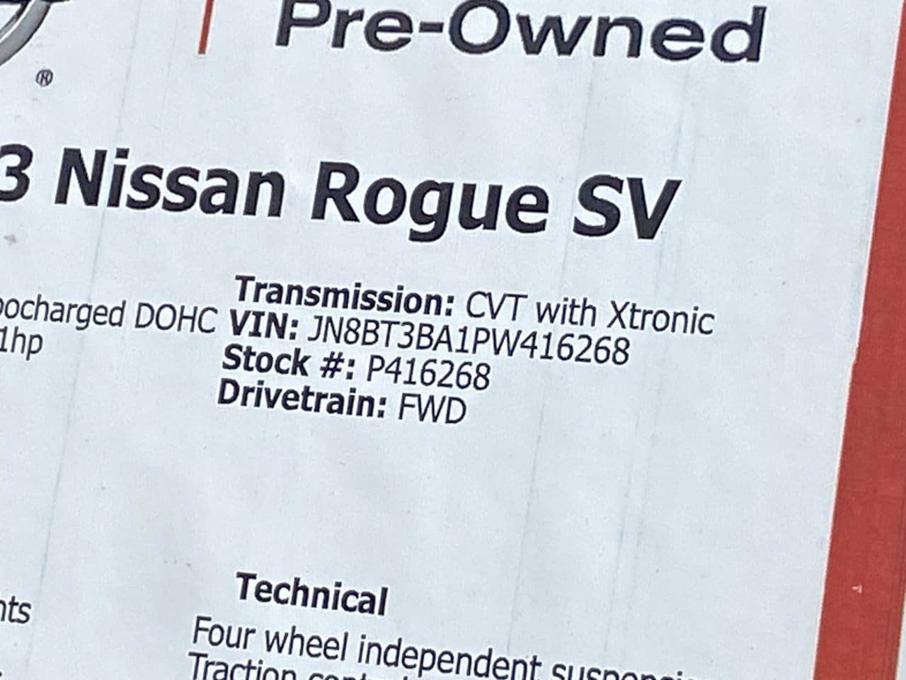 Certified 2023 Nissan Rogue SV FWD image 35