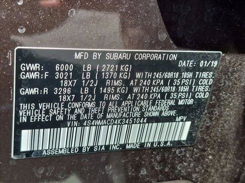 Used 2019 Subaru Ascent Premium w/ Popular Package #3 AWD/4WD image 26