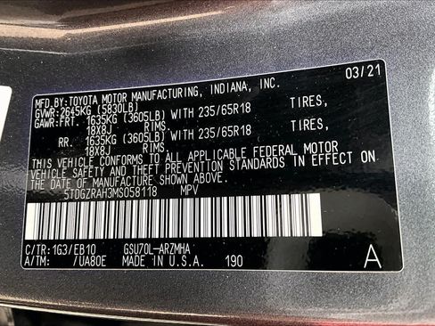 Used 2021 Toyota Highlander XLE FWD image 36